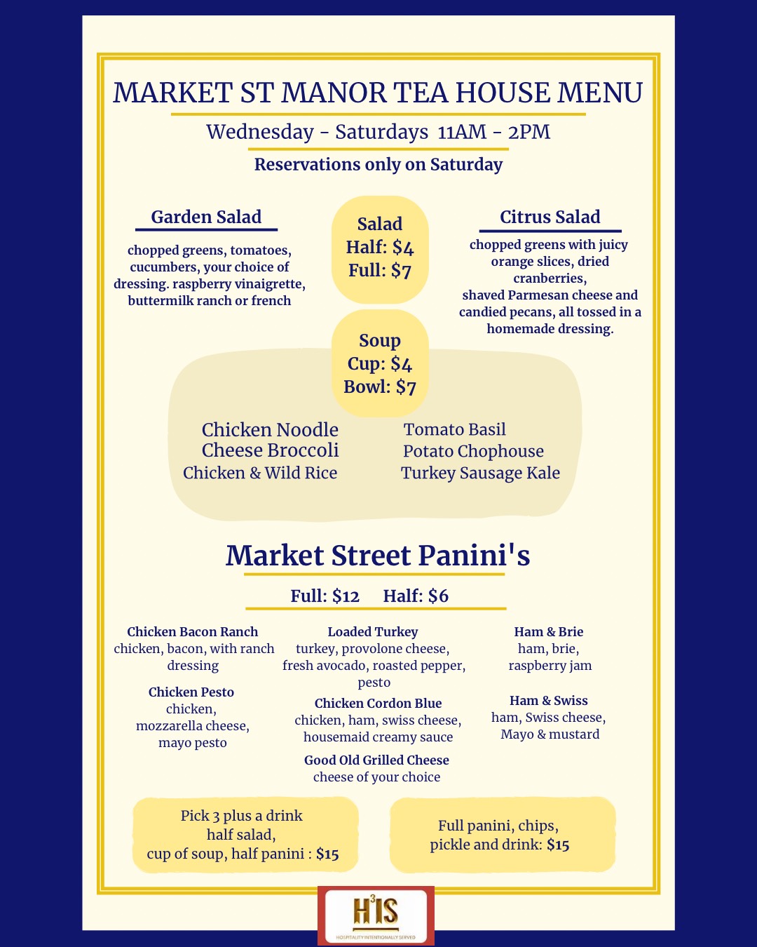 Regular Menu - Page 1